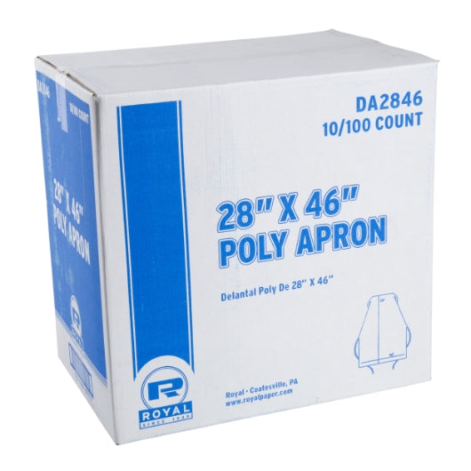 Royal 28"X46" Light Weight Poly Apron, 10 x 100 each Case - DOT product image 5