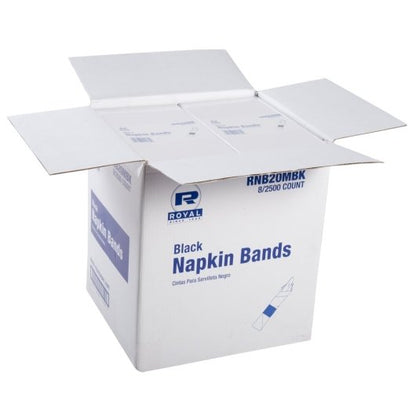 Royal Black Napkin Band, 8 x 2500 each Case - DOT product image 2