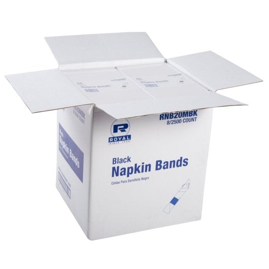Royal Black Napkin Band, 8 x 2500 each Case - DOT product image 2