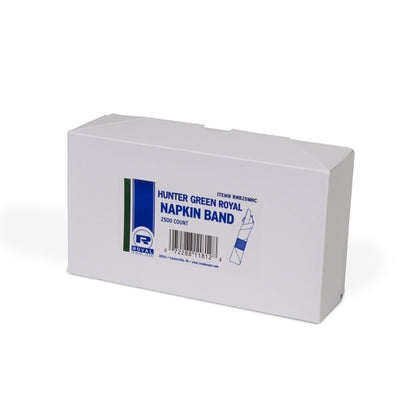 Royal Hunter Green Napkin Band, 8 x 2500 each Case - Disposables