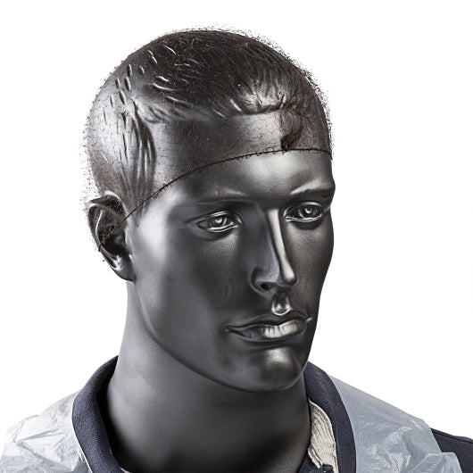 Royal 28 Inch Latex Free Dark Brown Light Weight Hairnet, 20 x 144 each Case - DOT product image 3