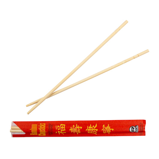 Royal 9 Inch Bamboo Chopsticks In Red Paper Sleeve, 10 x 100 each Case - DOT product image 2