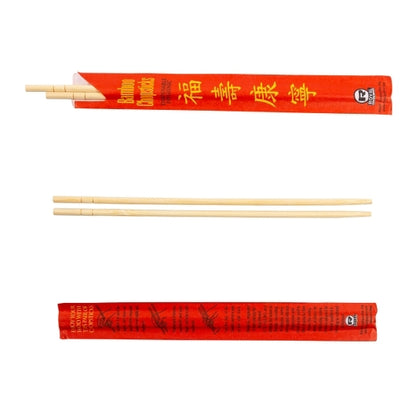 Royal 9 Inch Bamboo Chopsticks In Red Paper Sleeve, 10 x 100 each Case - DOT product image 6