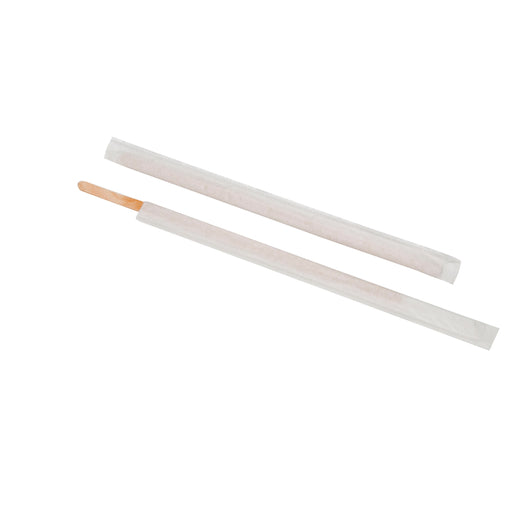 Royal 7.5 Inch Individually Wrapped Wood Coffee Stirrer, 10 x 500 each Case - Straws & Stirrers