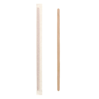 Royal 7.5 Inch Individually Wrapped Wood Coffee Stirrer, 10 x 500 each Case - DOT product image 2