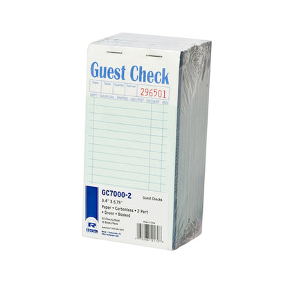 Royal Paper Carbonless 2 Part Booked Guest Check, 5 x 10 each Case - Guest Checks & Register Rolls