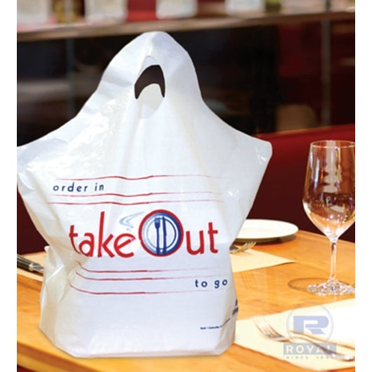 LD T-SACKS JUMBO 19 Inch X 19 Inch X 9.5 Inch 30 Mic Wave Top Togo Bag, 1 x 500 each Case - Food Storage Containers