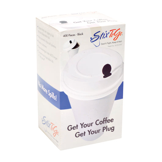 StixToGo Black Circle Beverage Plug, 5 x 5 each Case - Disposable Cups & Lids