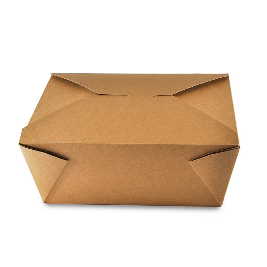 Royal 7.75 Inch X 5.5 Inch X 3.5 Inch #4 Kraft Folded Takeout Box, 4 x 40 each Case - DOT product image 2