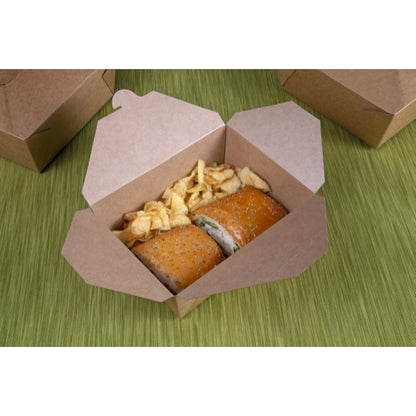 Royal 7.75 Inch X 5.5 Inch X 3.5 Inch #4 Kraft Folded Takeout Box, 4 x 40 each Case - DOT product image 3