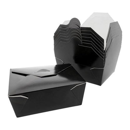 Royal 6 Inch X 4.75 Inch X 2.5 Inch #8 Black Folded Takeout Box, 6 x 50 each Case - DOT product image 4