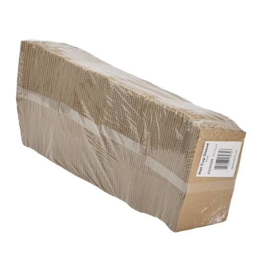 Royal Envirolines Hot Envirolines Kraft No Print Hot Cup Sleeve, 10 x 100 each Case - Plates Bowls