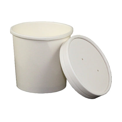 Royal 12 Ounce White Paper Food Container And Lid Combo, 1 x 250 each Case - DOT product image 3