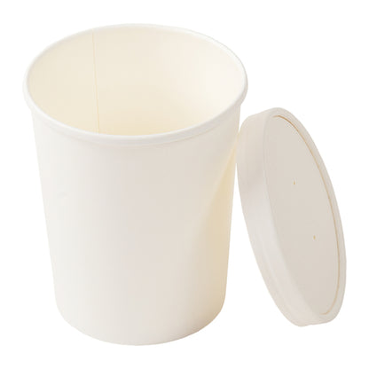 Royal 32 Ounce White Paper Food Container And Lid Combo, 1 x 250 each Case - DOT product image 2