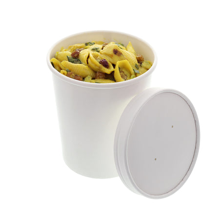 Royal 32 Ounce White Paper Food Container And Lid Combo, 1 x 250 each Case - DOT product image 8