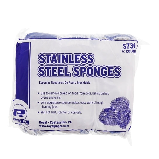 Royal Stainless Steel Sponges, 6 x 12 each Case - Cleaners & Sanitizers