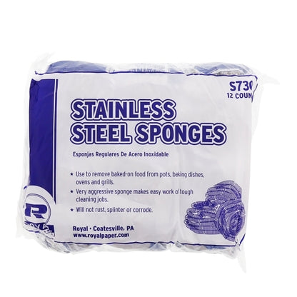 Royal Stainless Steel Sponges, 6 x 12 each Case - Cleaners & Sanitizers