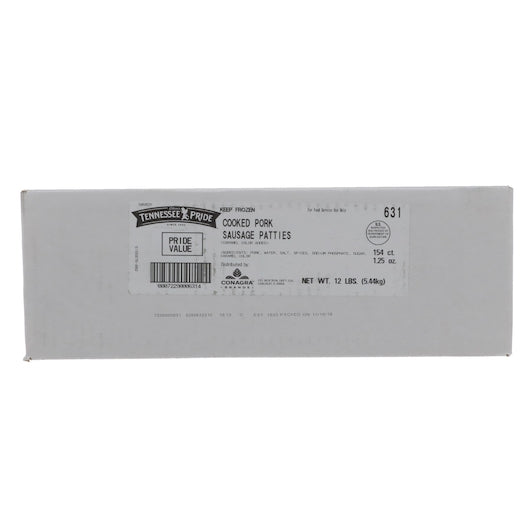 Odom Tennessee Pride Value Fully Cooked 3.25 Inch Formed Mild Sausage Patties, 1 x 154 x 1.25 oz Case - DOT product image 6