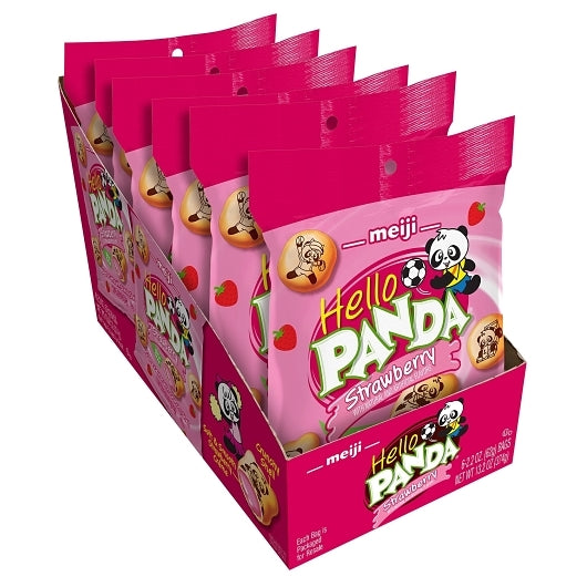 Hello Panda Strawberry Creme Filled Bite Size Cookie, 4 x 6 x 2.2 oz Case - DOT product image 5