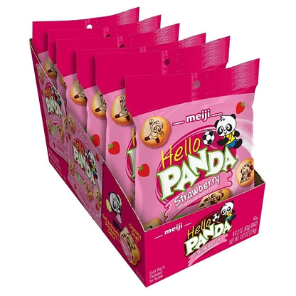 Hello Panda Strawberry Creme Filled Bite Size Cookie, 4 x 6 x 2.2 oz Case - DOT product image 5