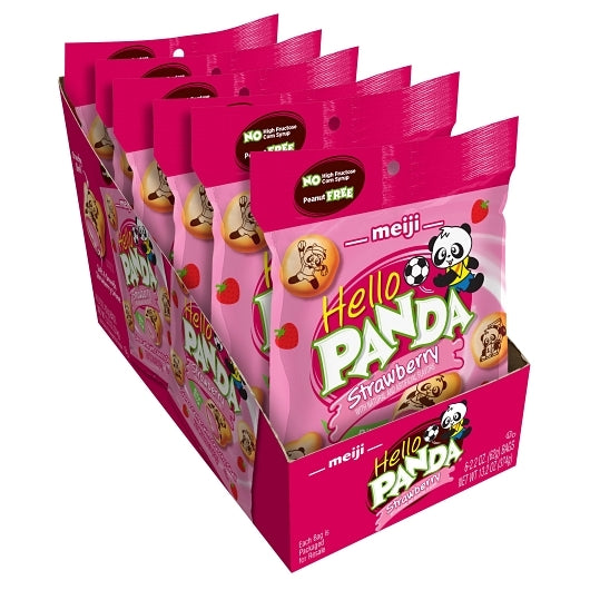 Hello Panda Strawberry Creme Filled Bite Size Cookie, 4 x 6 x 2.2 oz Case - DOT product image 6