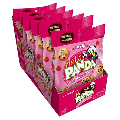 Hello Panda Strawberry Creme Filled Bite Size Cookie, 4 x 6 x 2.2 oz Case - DOT product image 6