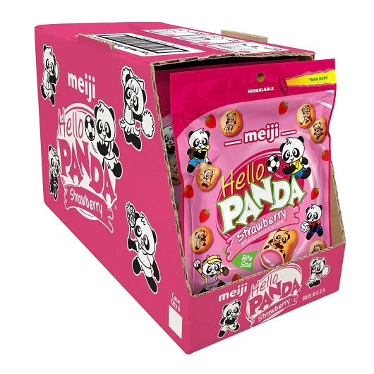 Hello Panda Strawberry Creme Filled Bite Size Cookie, 6 x 7 oz Case - DOT product image 5