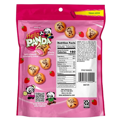 Hello Panda Strawberry Creme Filled Bite Size Cookie, 6 x 7 oz Case - DOT product image 6