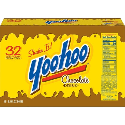 Yoo-hoo Chocolate Flavored CHOCOLATE DRINK BOX, 32 x 6.5 fl oz Case - Alternate product angle or state