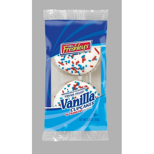 Mrs.Freshleys Vanilla Creamy Vanilla Cupcake with Sprinkles, 6 x 6 x 3.6 oz Case - DOT product image 3