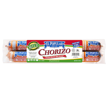 El Popular Mexican Mild Pork Chorizo, 12 x 12 oz Case - Frozen Meat & Seafood