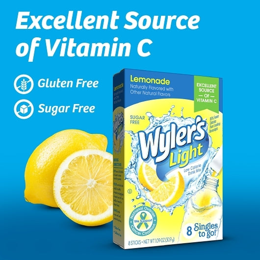 Wyler's Lemonade Drink Mix Singles To Go, 12 x 8 ct Case - DOT product image 6