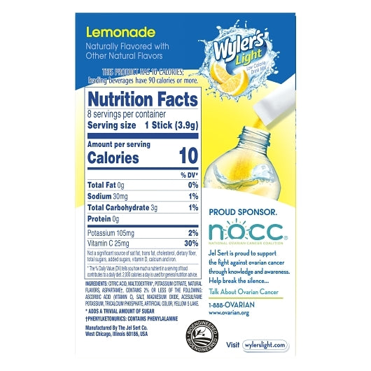 Wyler's Lemonade Drink Mix Singles To Go, 12 x 8 ct Case - DOT product image 7