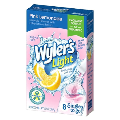 Wyler's Pink Lemonade Drink Mix Singles To Go, 12 x 8 ct Case - DOT product image 3