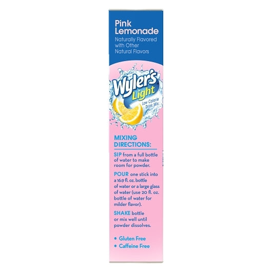 Wyler's Pink Lemonade Drink Mix Singles To Go, 12 x 8 ct Case - DOT product image 8