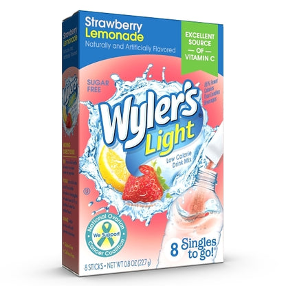 Wyler's Strawberry Lemonade Drink Mix Singles To Go, 12 x 8 ct Case - Beverages