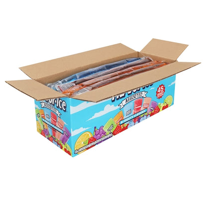 Fla-Vor-Ice Giant Lemon Lime, Orange, Berry Punch, Strawberry, Tropical Punch, and Grape Assorted Freezer Bars, 45 x 5.5 - DOT product image 2