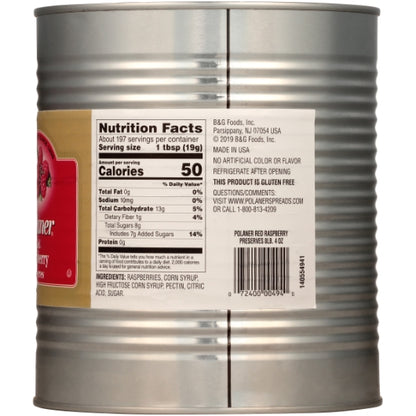 Polaner Red Raspberry Preserves, 6 x 132 oz Case - DOT product image 7