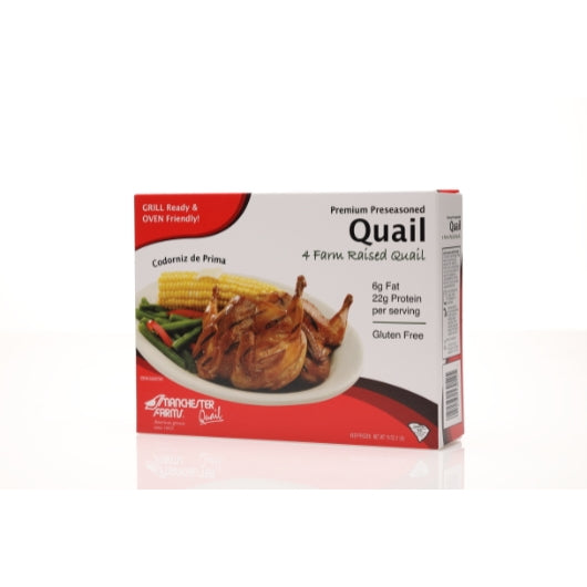 Manchester Farms Quail Seasoned Breast Bone In, 6 x 16 oz Case - Frozen & Refrigerated