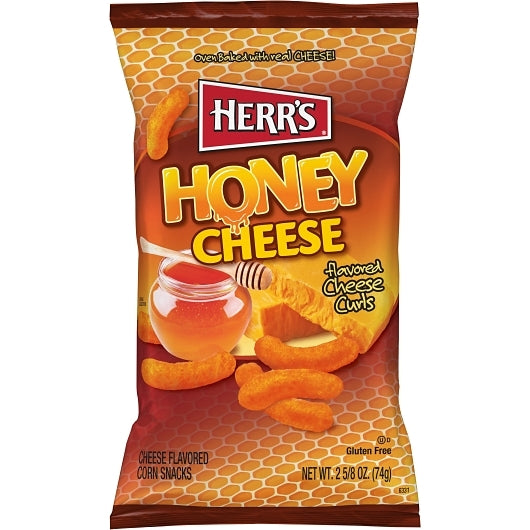 Herr's Honey Cheese Curls, 12 x 2.625 oz Case - Pantry Ingredients