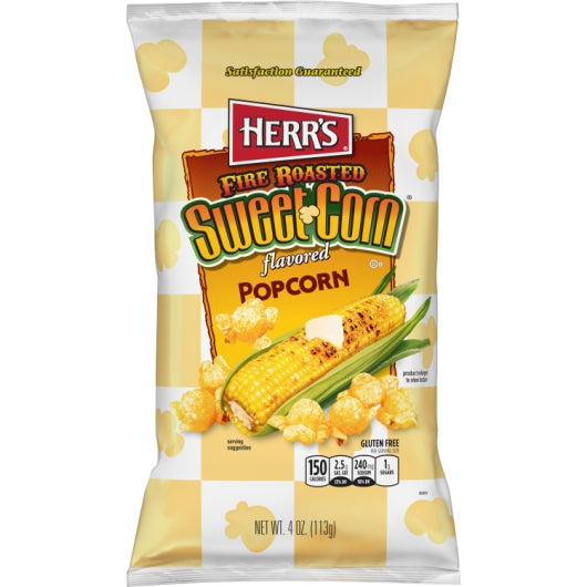 Herr's Fire Roasted Sweet Corn Popcorn, 12 x 4 oz Case - Popcorn, Pretzels & Snack Mix
