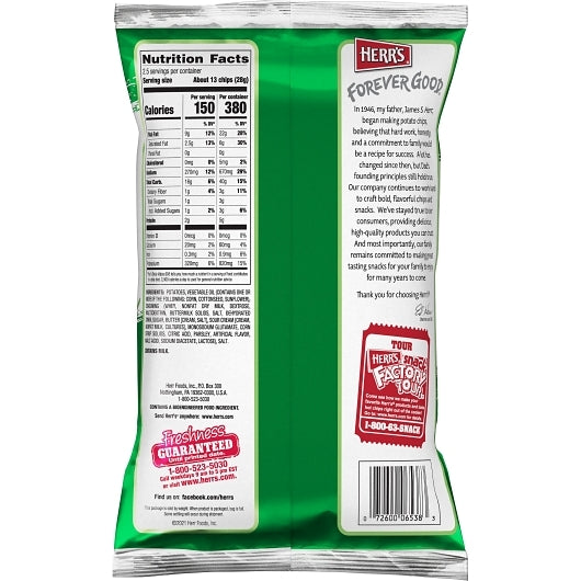 Herr Brands Sour Cream & Onion Chips, 12 x 2.5 oz Case - Condiments & Sauces - image 2