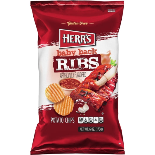 Herr Foods Inc Baby Back Rib, 12 x 6 oz Case - Snacks