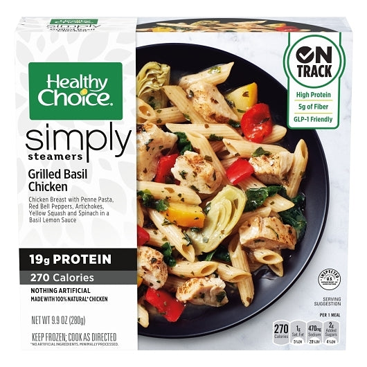Healthy Choice Simply Steamers Grilled Basil Chicken, 8 x 9.9 oz Case - Spices Seasonings