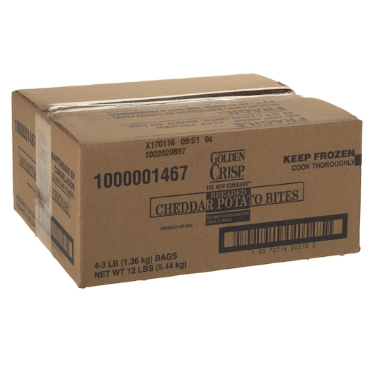 Golden Crisp Breaded Cheddar Potato Bites, 4 x 3 lb Case - DOT product image 7