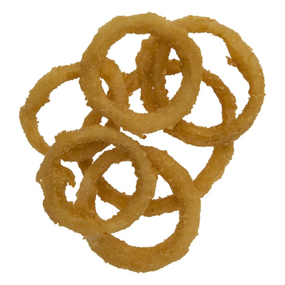 Moores 1/8" Flour Breaded Onion Slivers, 6 x 2 lb Case - Frozen Vegetables & Sides