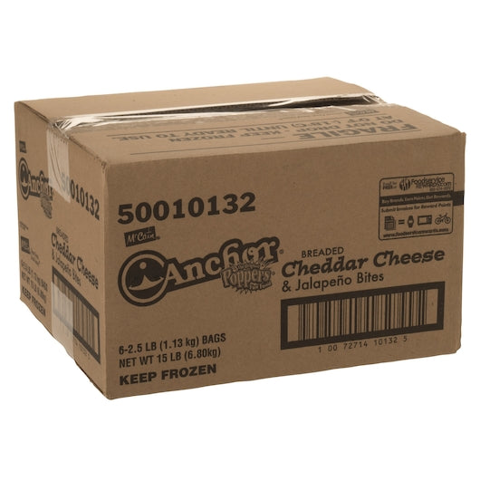 Anchor Breaded Cheddar Cheese & Jalapeno Popper Bites, 6 x 2.5 lb Case - DOT product image 7