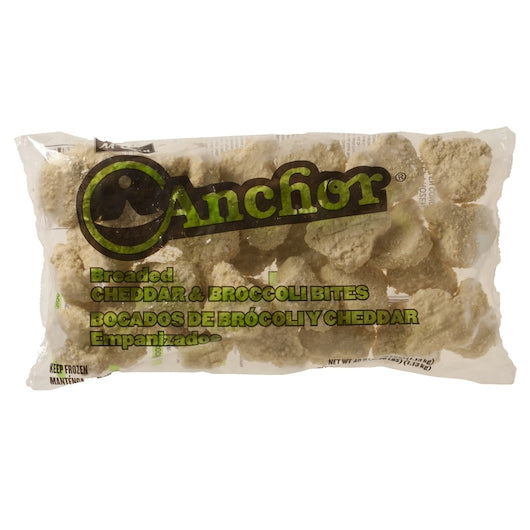 Anchor Breaded Broccoli & Cheddar Bites, 6 x 2.5 lb Case - Frozen Snacks & Appetizers