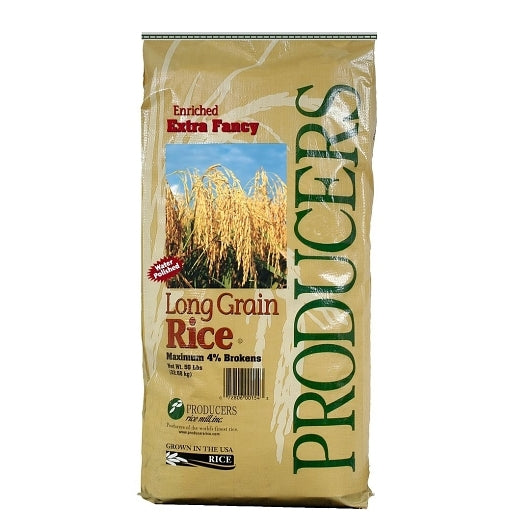 Producers Rice Extra Maximum 4% Broken Extra Fancy Long Grain White Rice, 1 x 50 lb Case - Breakfast Foods