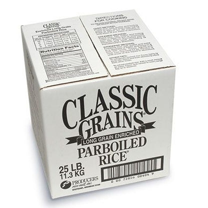 Producers Rice Mill Classic Grains Parboiled Long Grain White Rice, 1 x 25 lb Case - Breakfast Foods